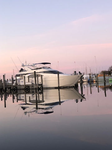  a pink sunrise on the mystic river