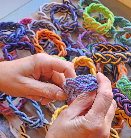 stripe bracelets mystic knotwork