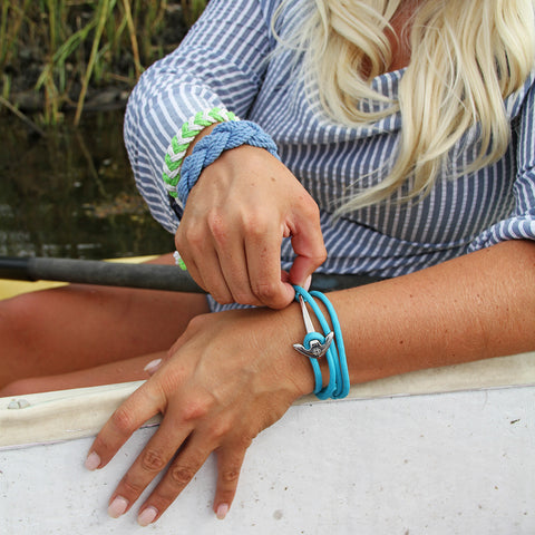 turquoise anchor wrap bracelet mystic knotwork