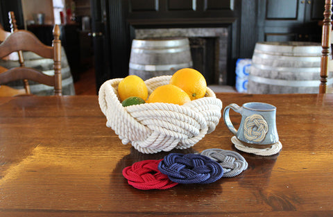 mystic knotwork bowl and coasters