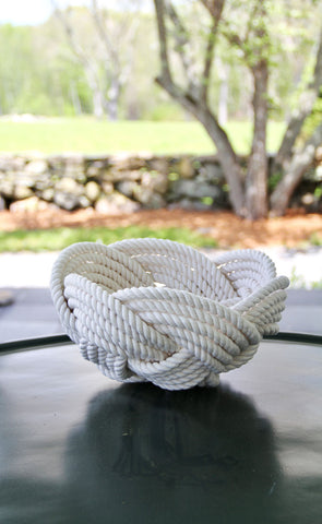 mystic knotwork woven white bowl