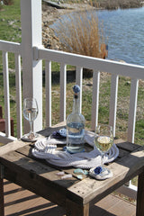 nautical table setting cottage porch