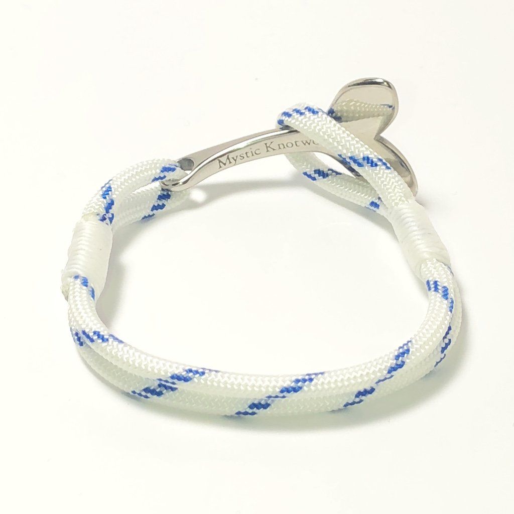 Nautical Blue Stripe Nautical Whale Tail Bracelet ...