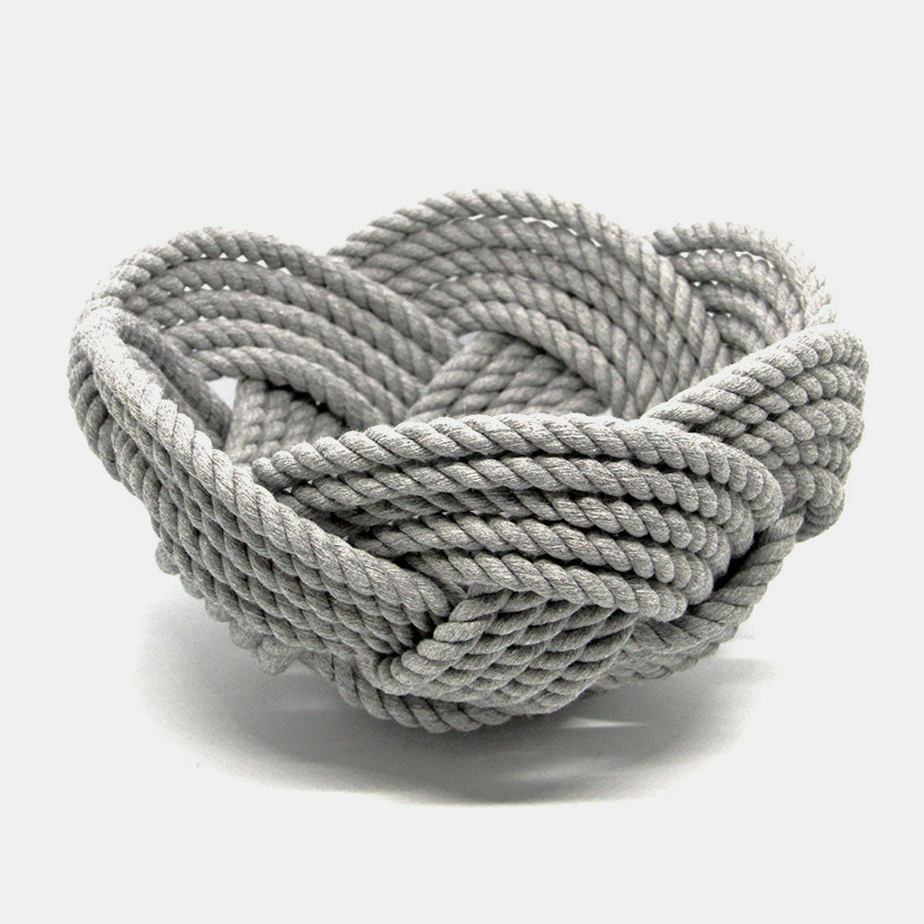 Nautical Celtic Knot Tan Woven Cotton Bowl Made in the USA by hand in  Mystic, Connecticut $ 80.00