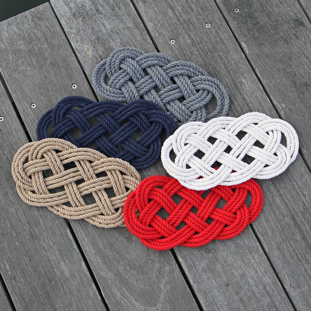 Nautical Door Mat, Prolong Knot Made in the USA by hand in Mystic,  Connecticut $ 165.00