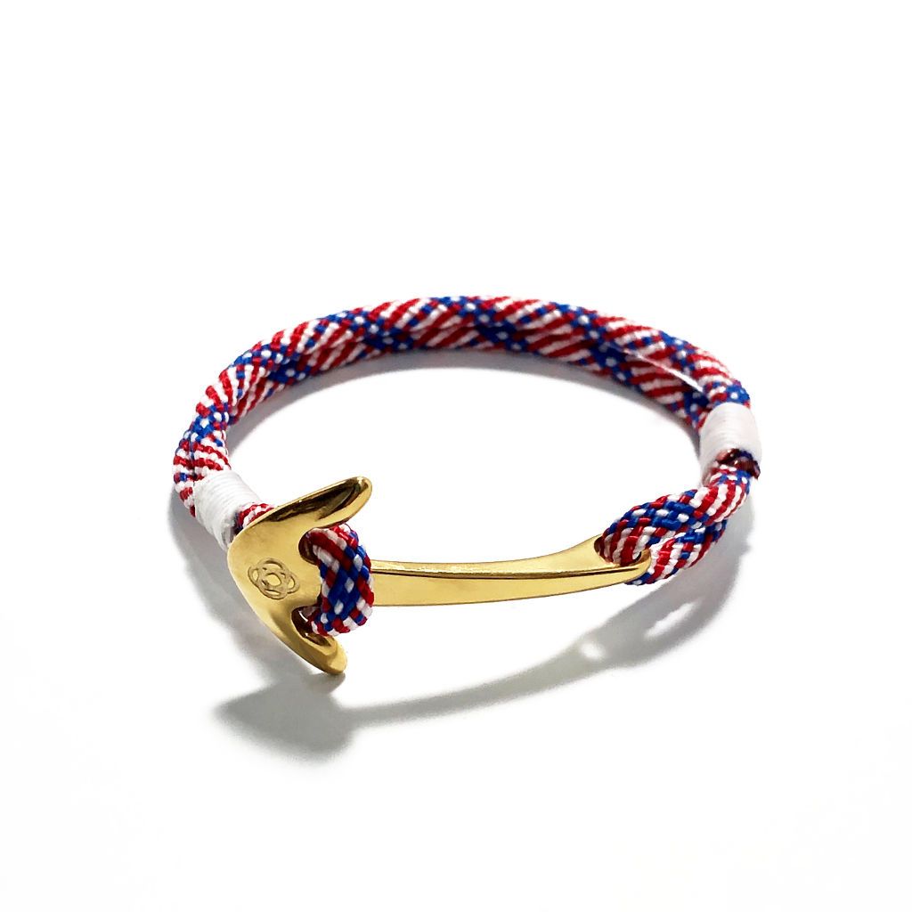 Mathis conservatief rekruut Nautical Patriotic Nautical Anchor Bracelet Brass 187 handmade for $ 28.00