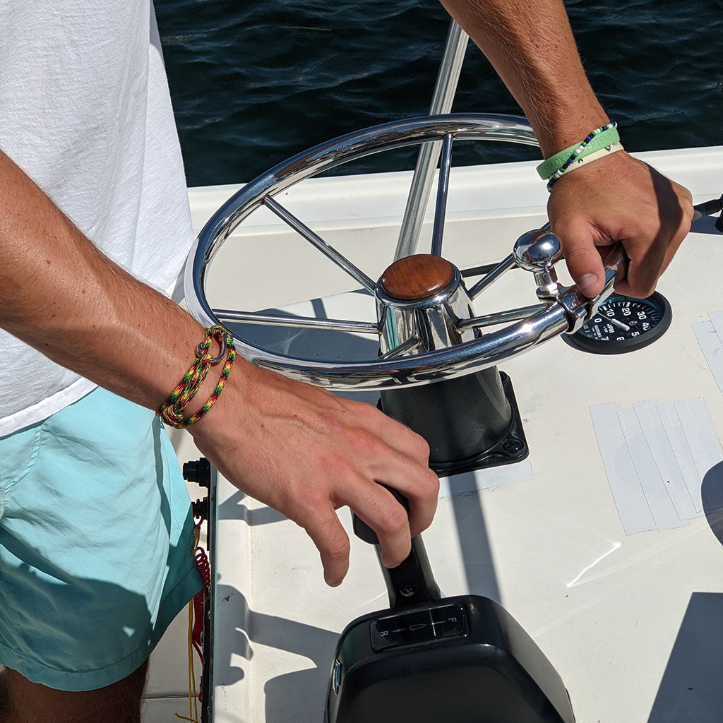 Nautical Adjustable Fish Hook Wrap Black Diamond 167 handmade for $ 23.00