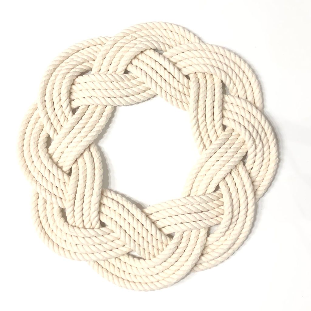 Rope Wreath – Kringle Knot – Nautical Decor – Small Rope Rug – Manila Rope  Mat – (18 inch Diameter) – wall hanging – Tying The Knot – Schooner  Chandlery