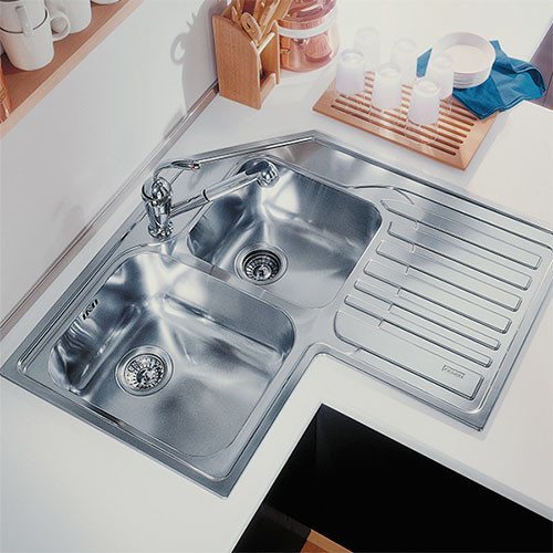 modern corner sink studio right hand drainer stx621