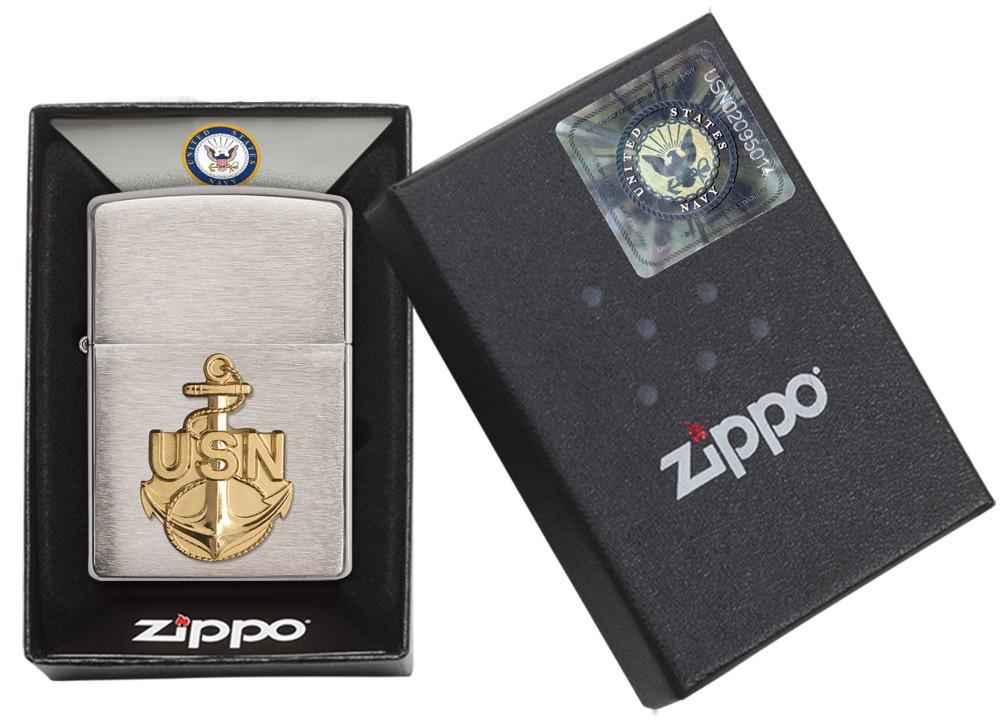 ZIPPO Lighter - US Navy Brass Anchor