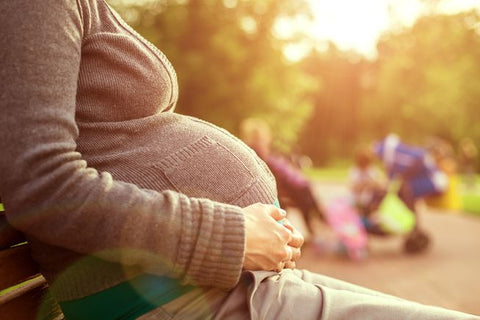 Pregnant women taking sunlight for vitamin D