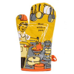 Blue Q Man With A Pan Oven Mitt