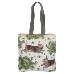 Thornback & Peel Rabbit & Cabbage Cotton Canvas Tote Bag