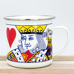 Gift Republic Playing Cards King of Hearts Enamel Mug