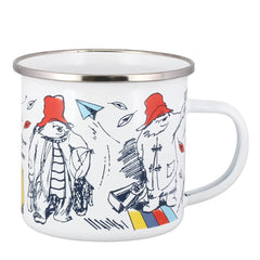 Paddington Bear Enamel Mug Sketch Drawings 280ml Coffee Cup