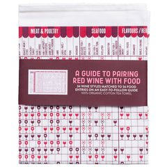 Stuart Gardiner Design A Guide to Pairing Red Wine with Food Cotton Tea Towel