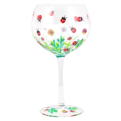 Lynsey Johnstone Ladybirds Hand-Painted Balloon Gin Glass