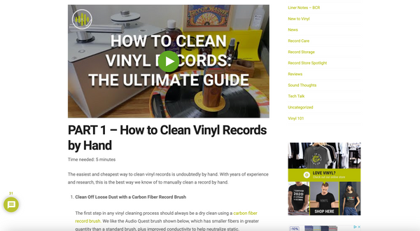 Marc Henshall from yoursoundmatters.com covers record cleaning methods and the best record cleaning products for each method