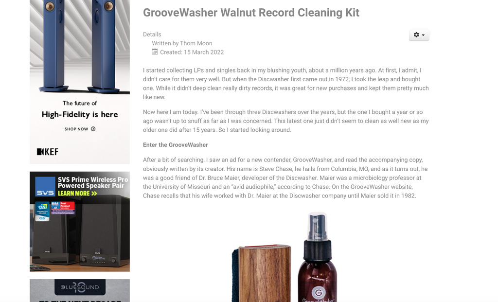 SoundStage! Access review of the Walnut Record Cleaning Kit
