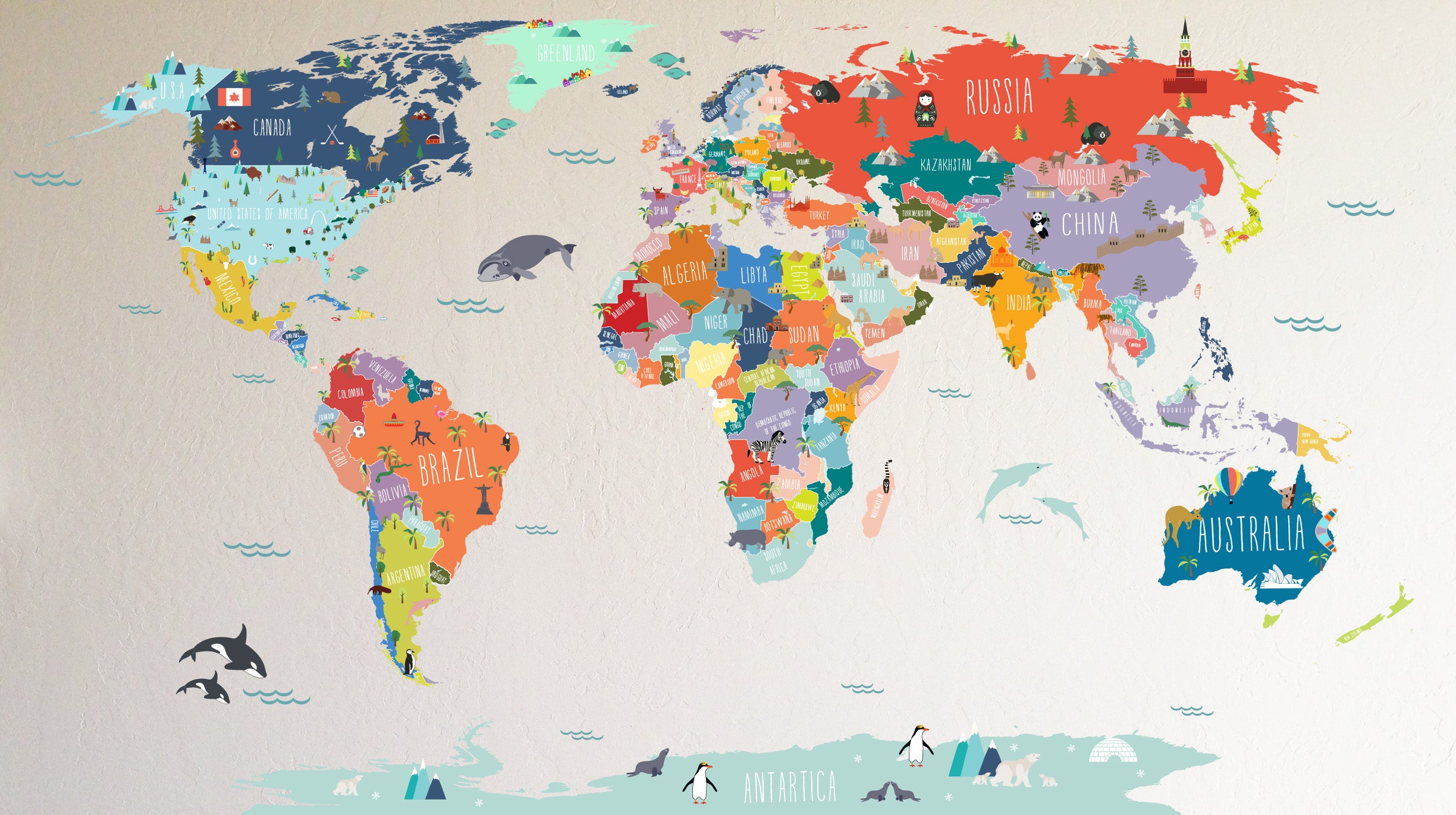 Interactive World Map – The Lovely Wall Pany