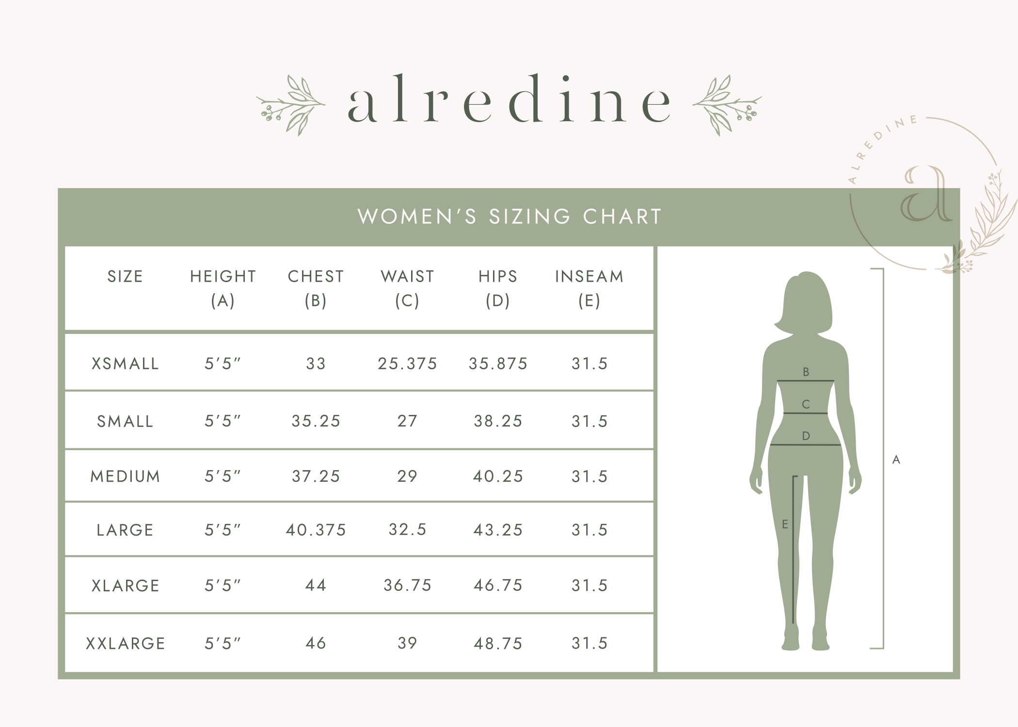 Women's Sizing Chart