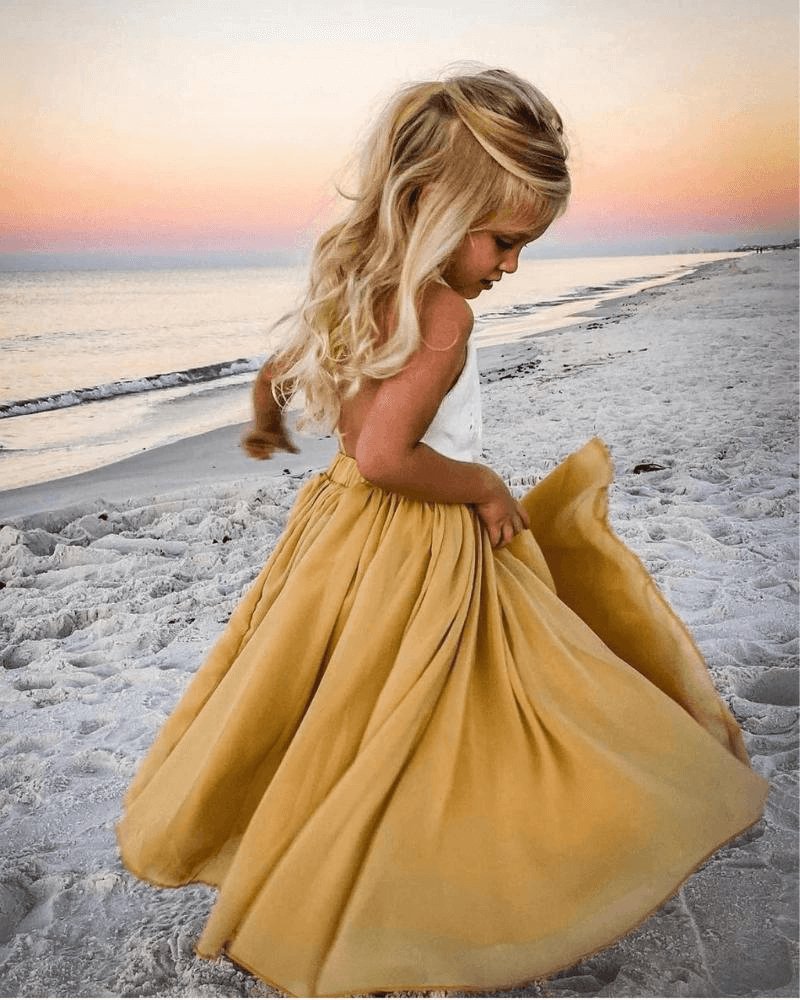 Image of Aurora Maxi Skirt - Mustard