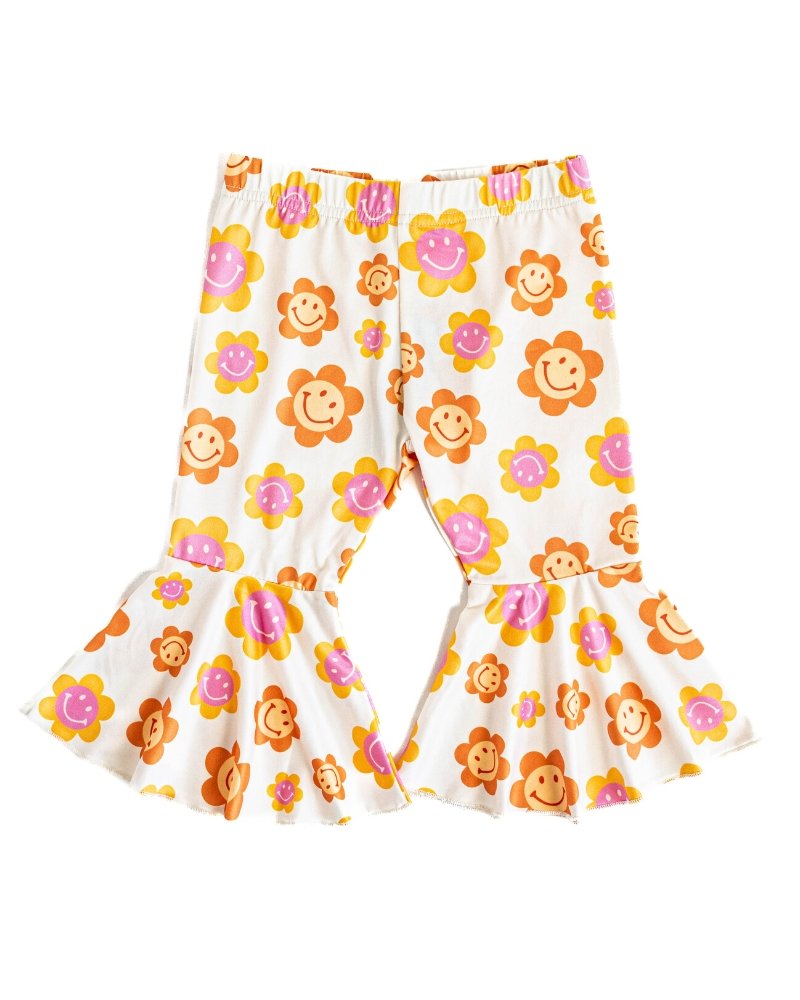 Image of Lina Pleated Bell Bottoms - Far Out Floral
