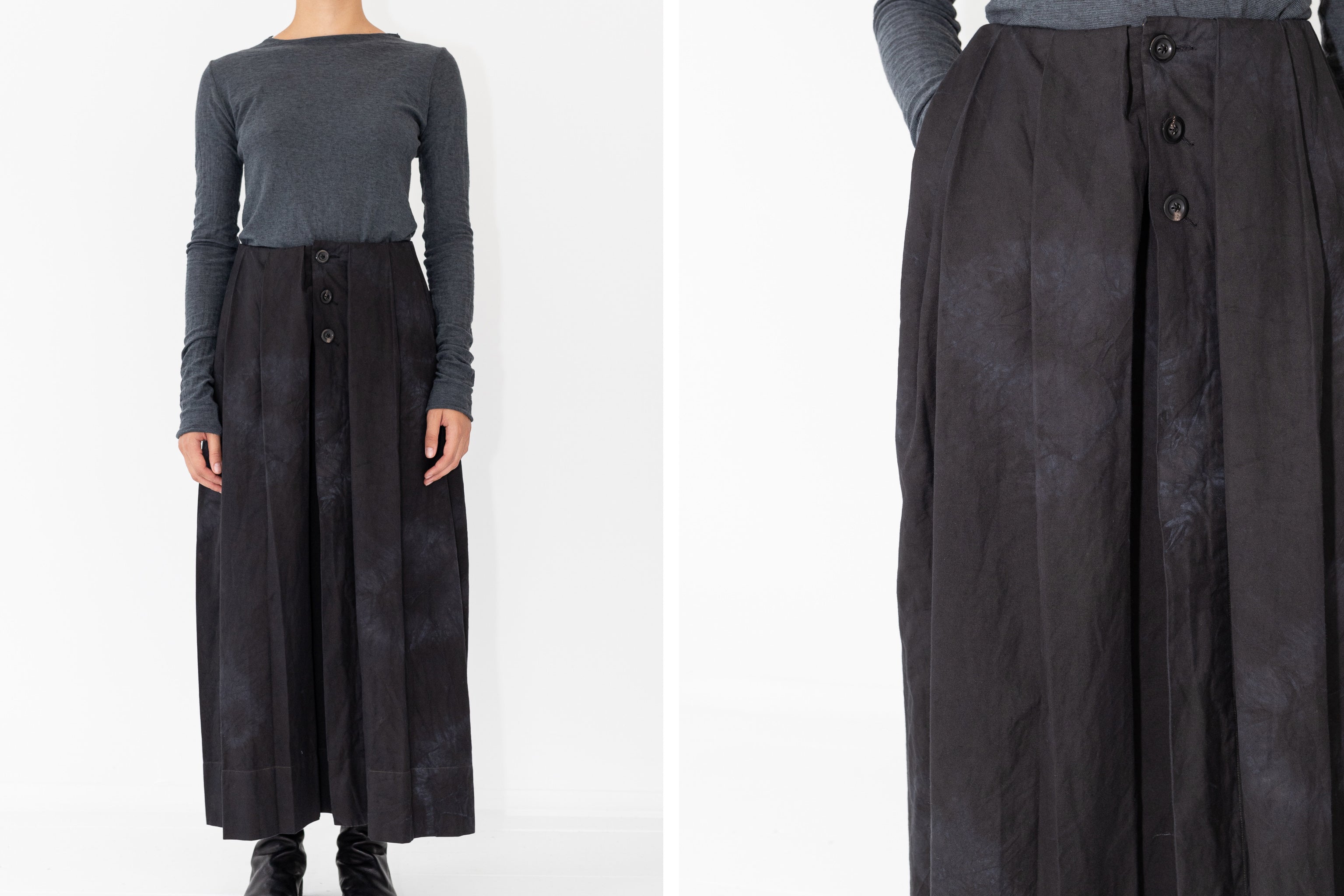 atelier suppan front pleated skirt