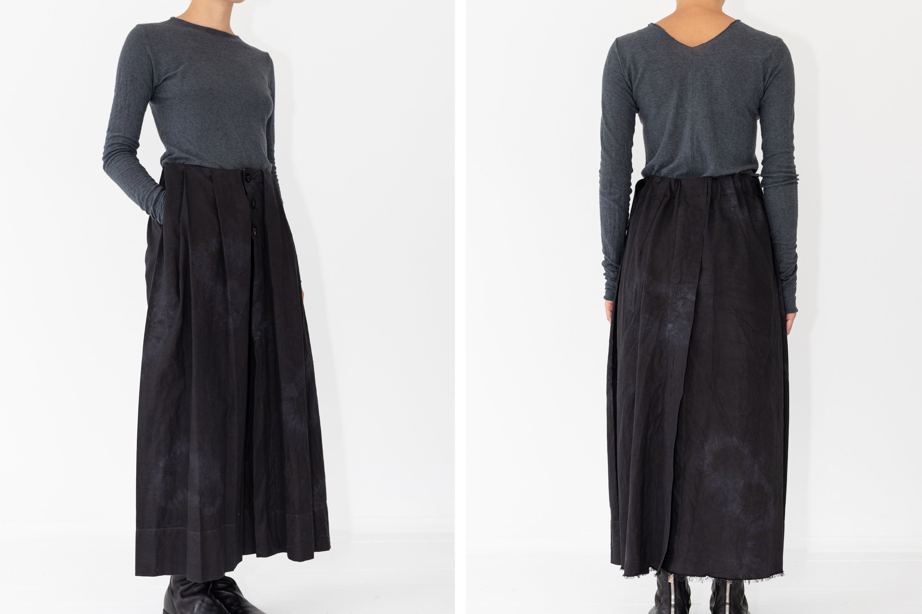 atelier suppan front pleated skirt