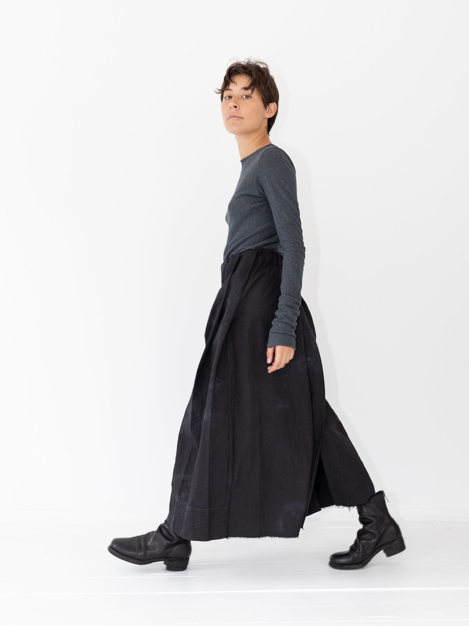 atelier suppan front pleated skirt