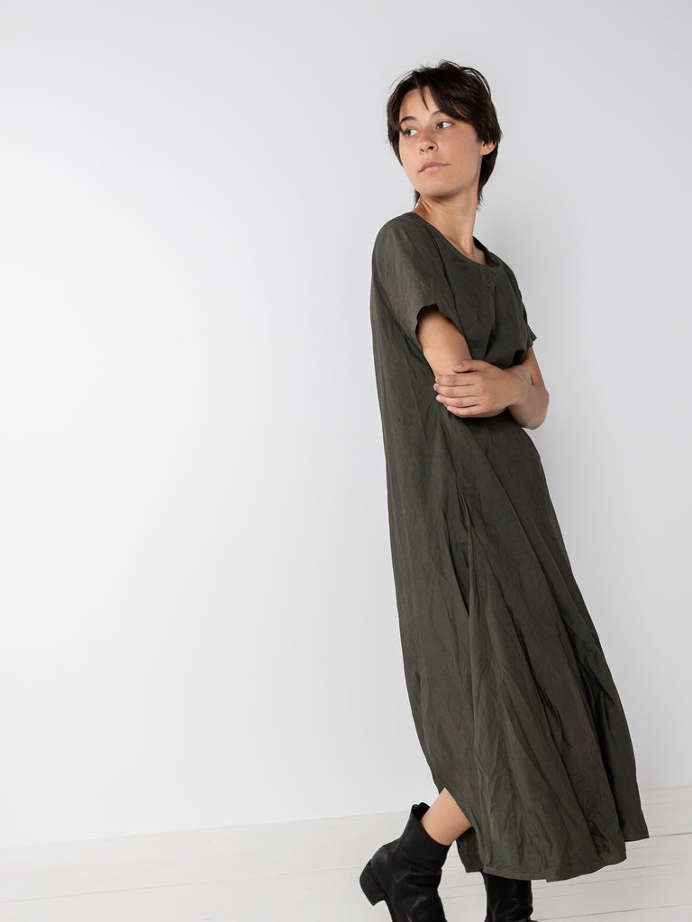 atelier suppan dress, green cotton