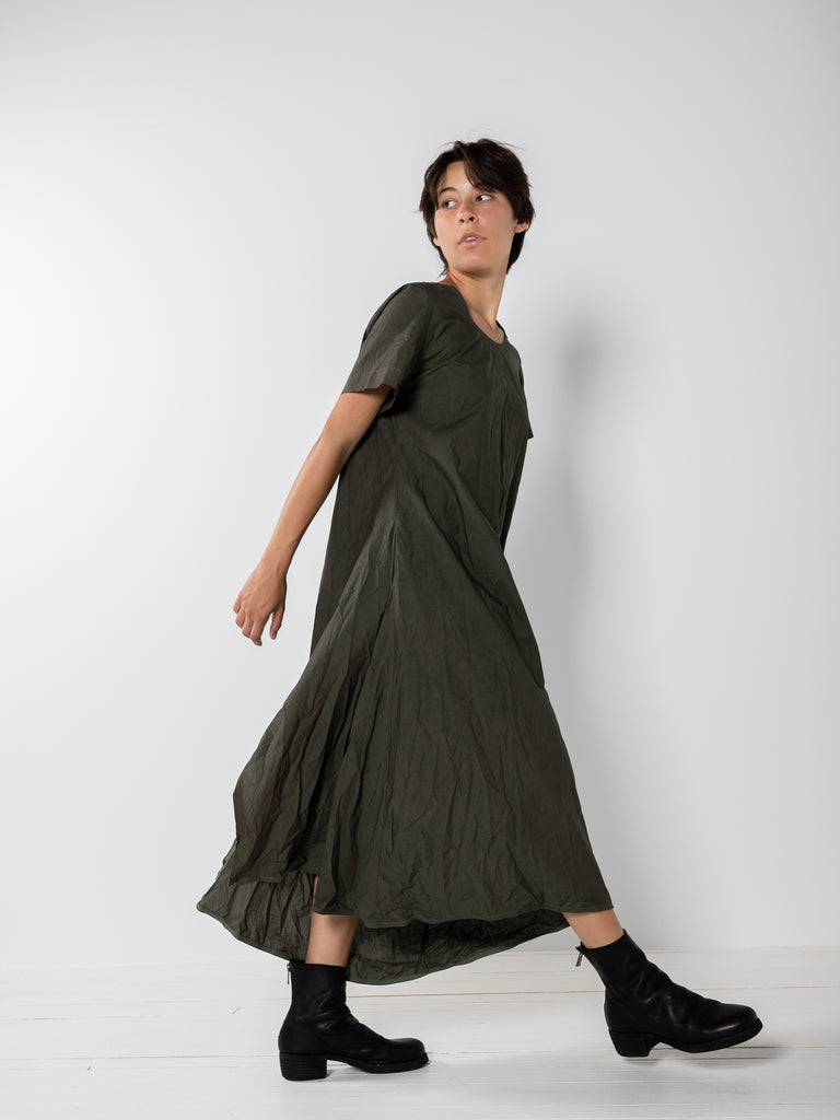 atelier suppan dress, green cotton