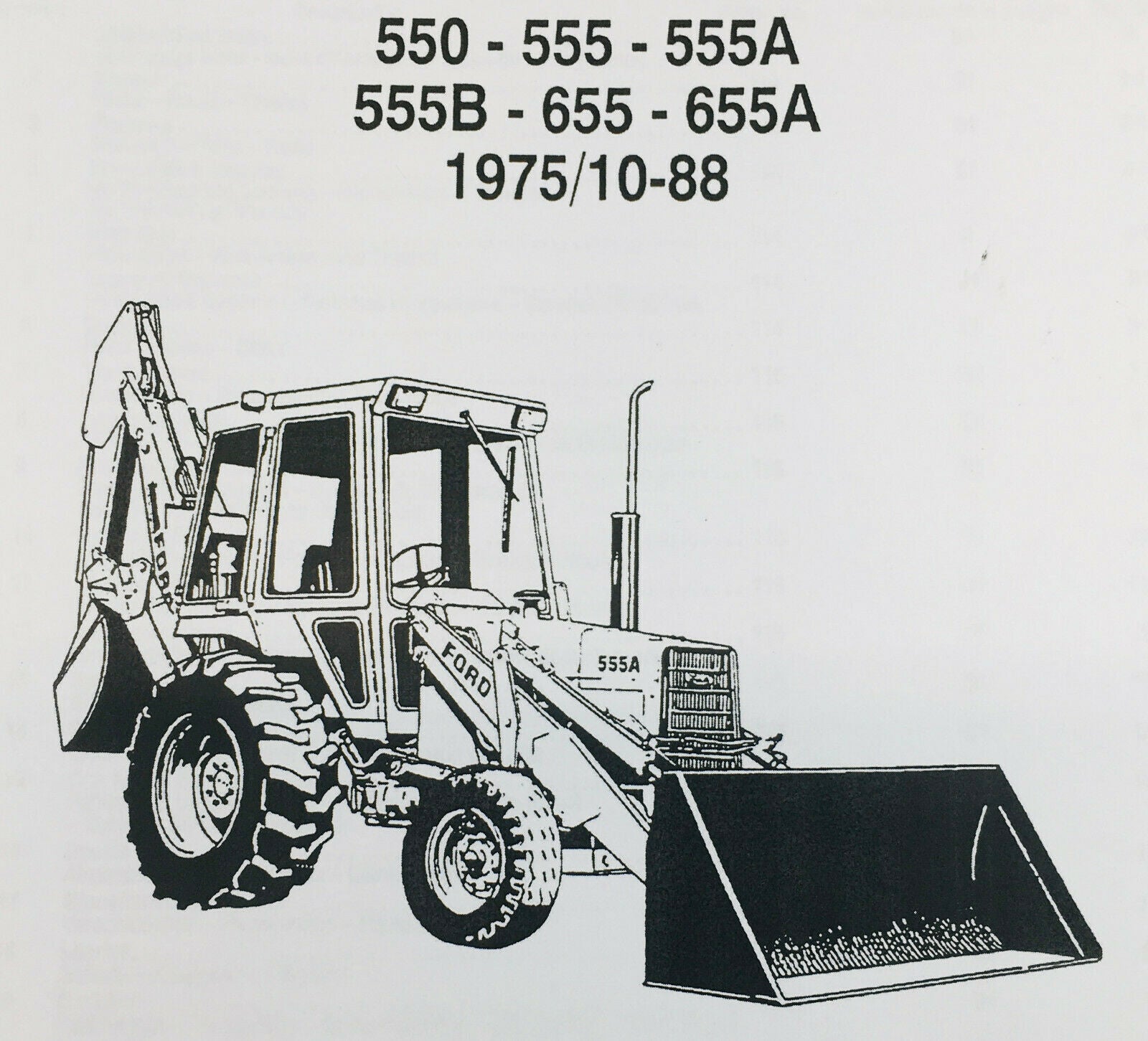 Ford 555 Backhoe Parts Manual Pdf