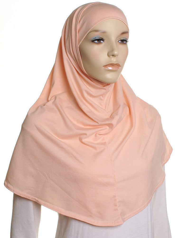 Al Amira Hijabs  Plain Cotton  2 Piece Hijab  Easy to 