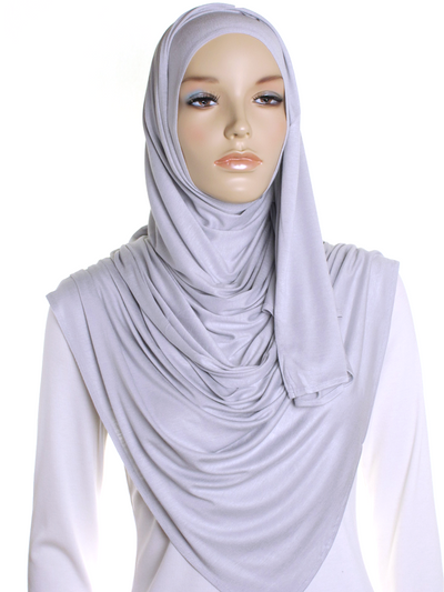 Premium Jersey Hijab - Graphite - Rectangle 65 x 27 / Graphite / Jersey