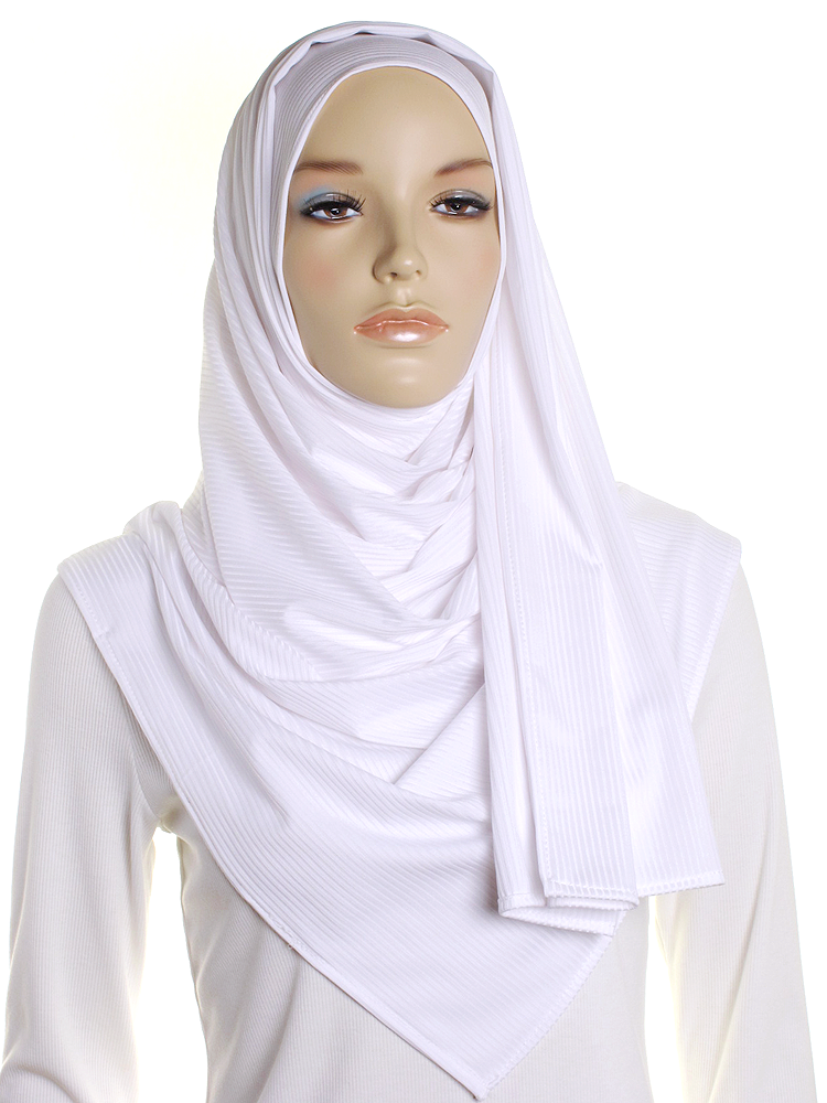 Download White Ribbed Jersey Hijab Hijab Store Online