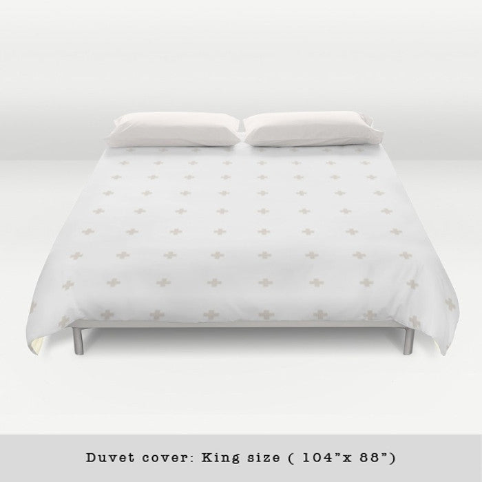 Swiss Cross Cream And White Duvet Cover Cream Nursery Duvet Cover