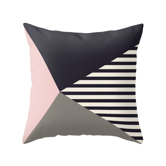 black and pink cushions