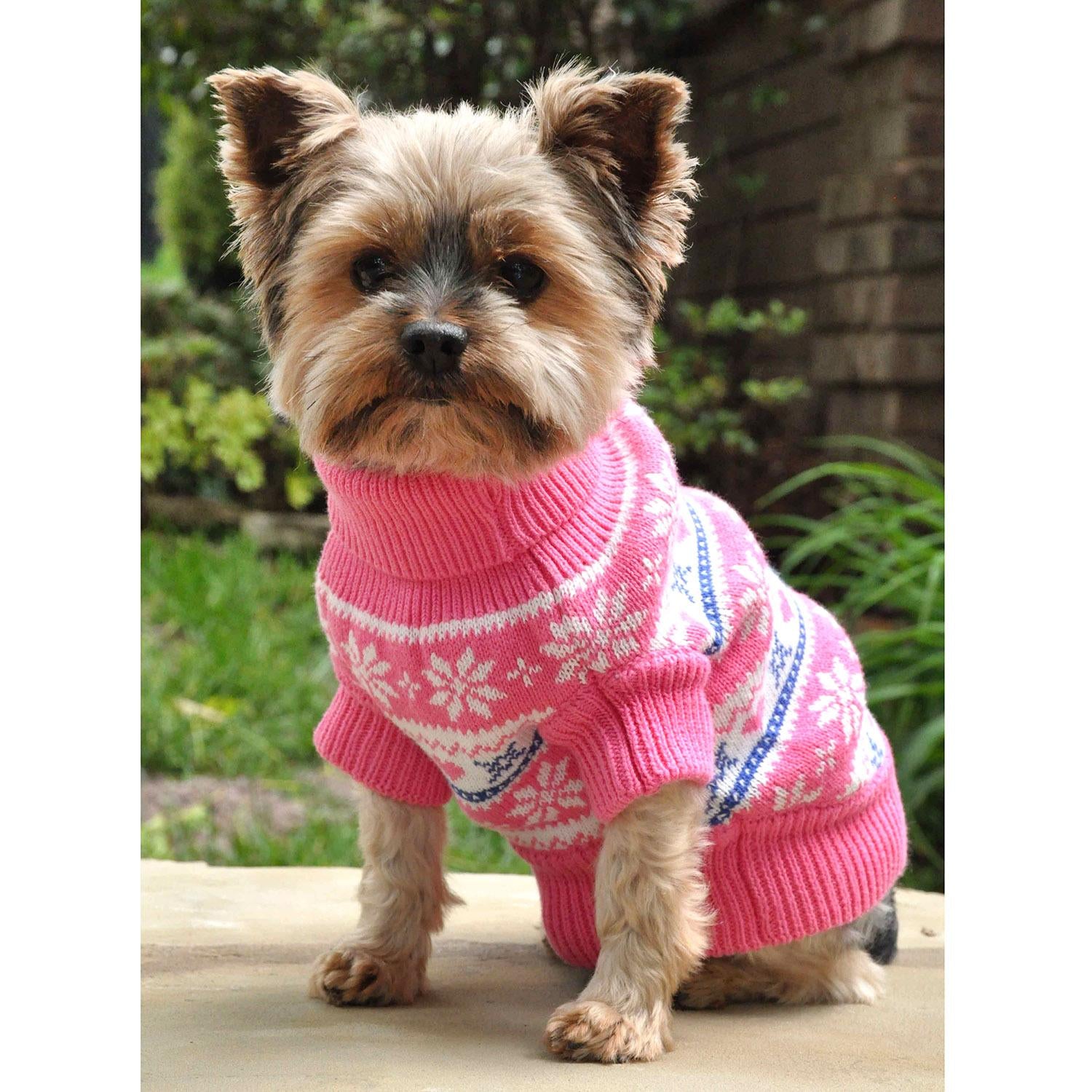 snowflake dog sweater