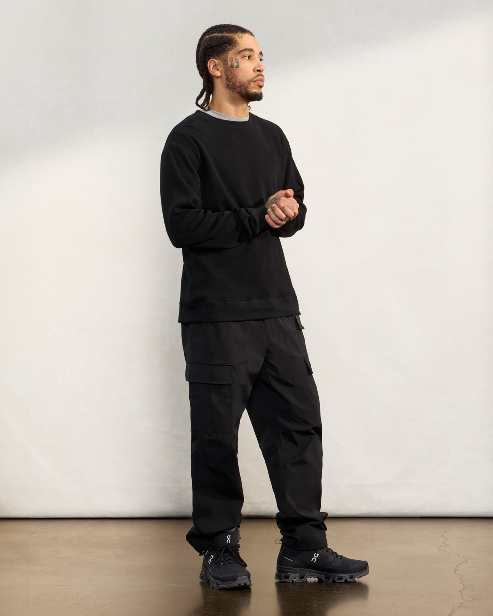 Belted Utility Cargo Pant - Black