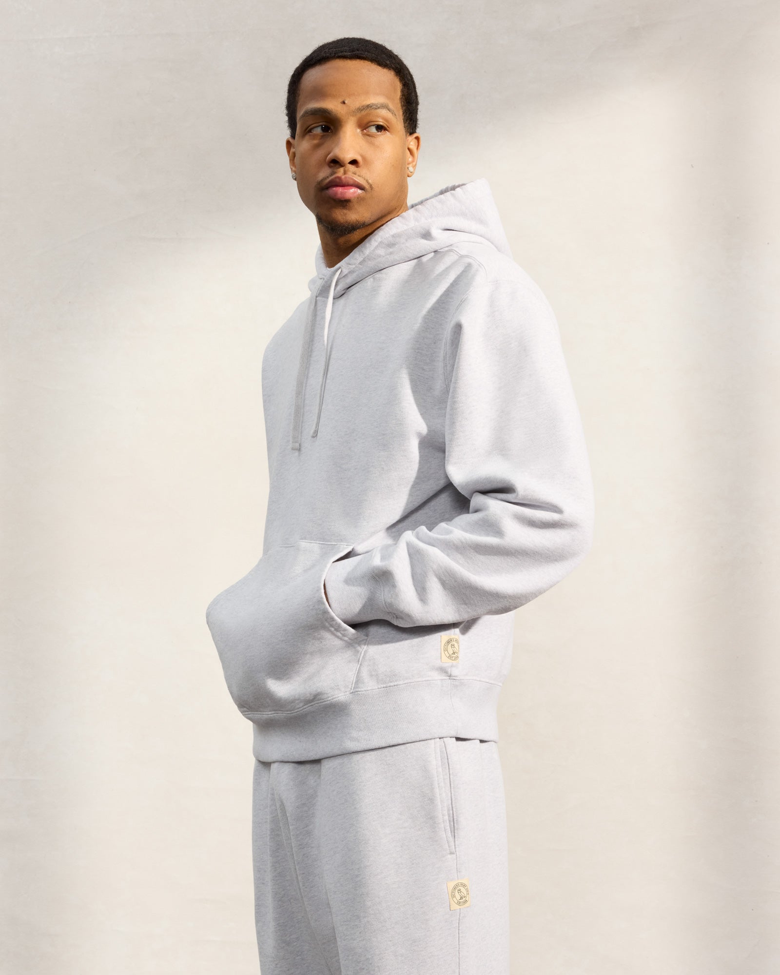 French Terry Hoodie - Pearl Grey