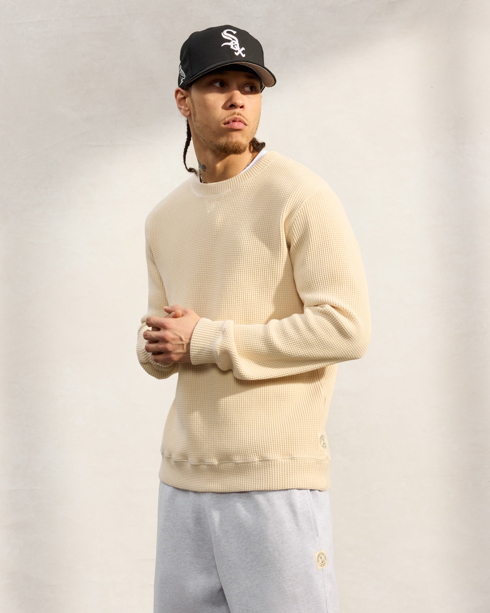 Waffle Longsleeve T-Shirt - Oatmeal