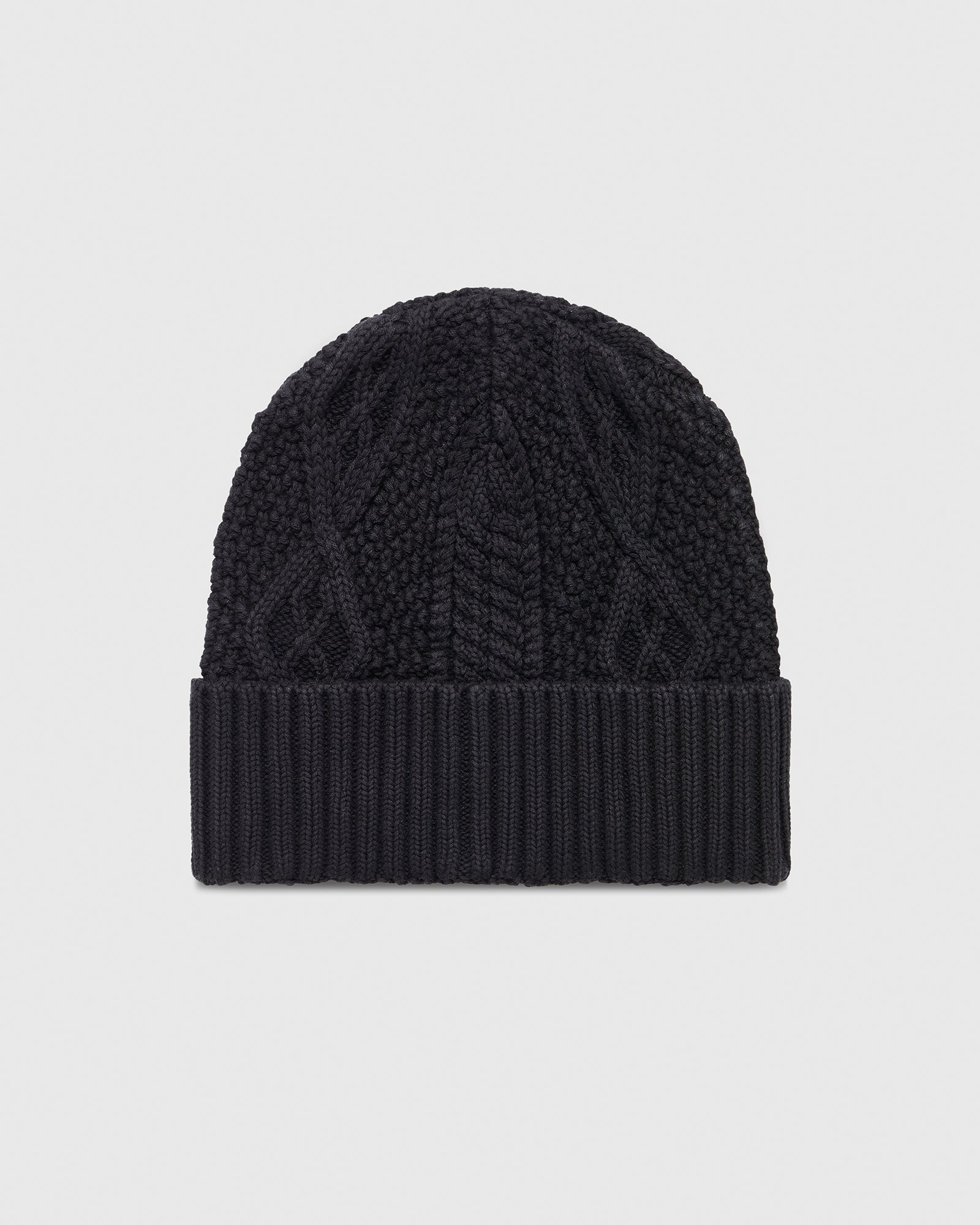 Cable Knit Beanie - Black