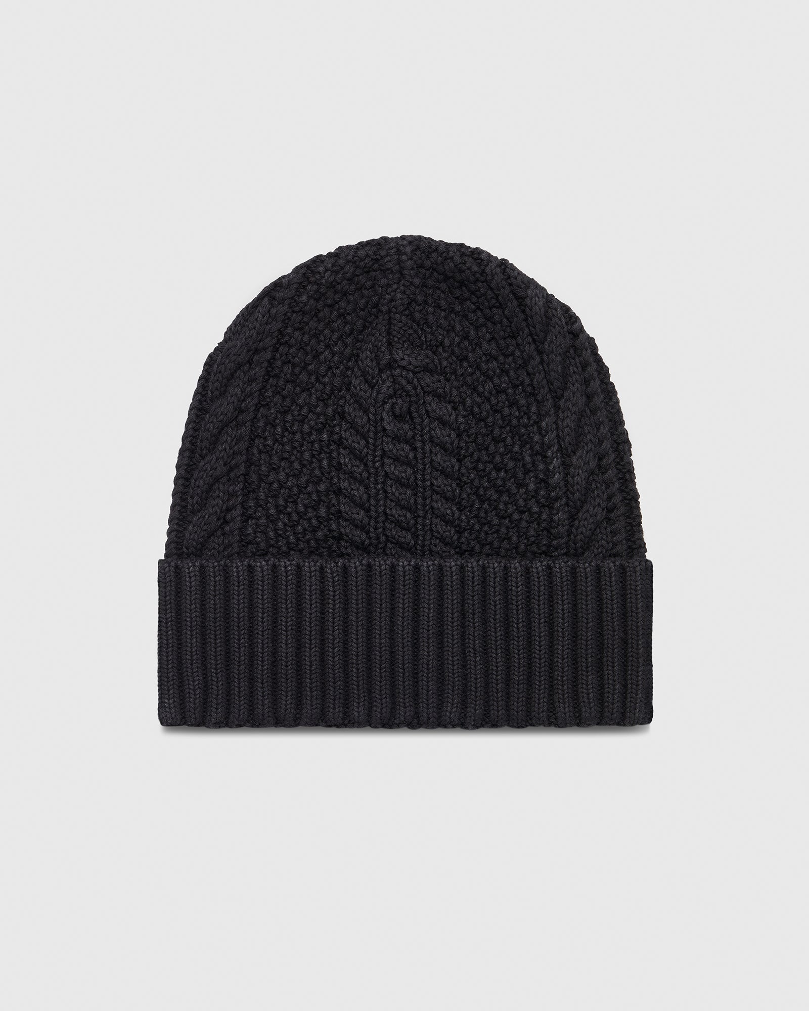 Cable Knit Beanie - Black