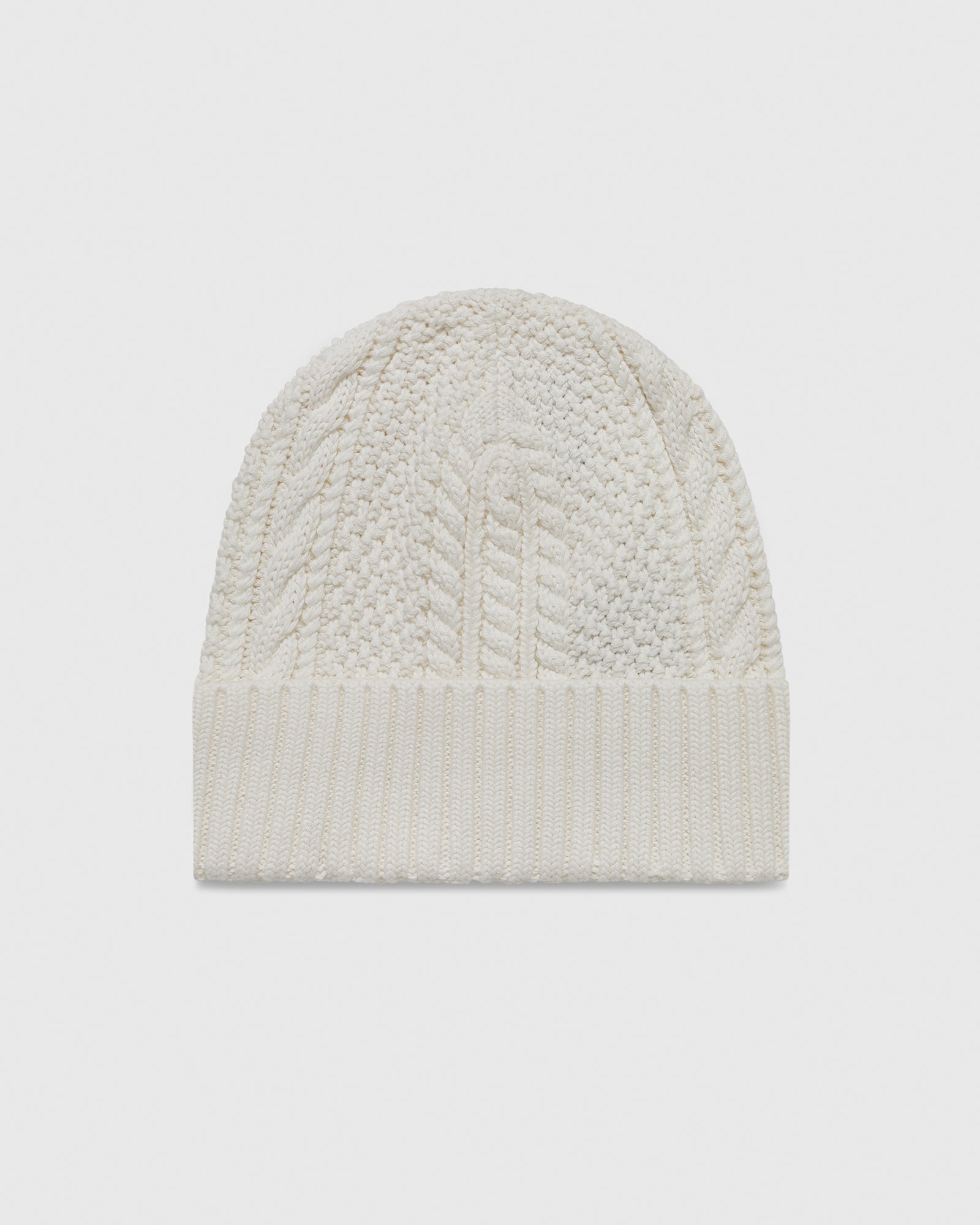 Cable Knit Beanie - Off White