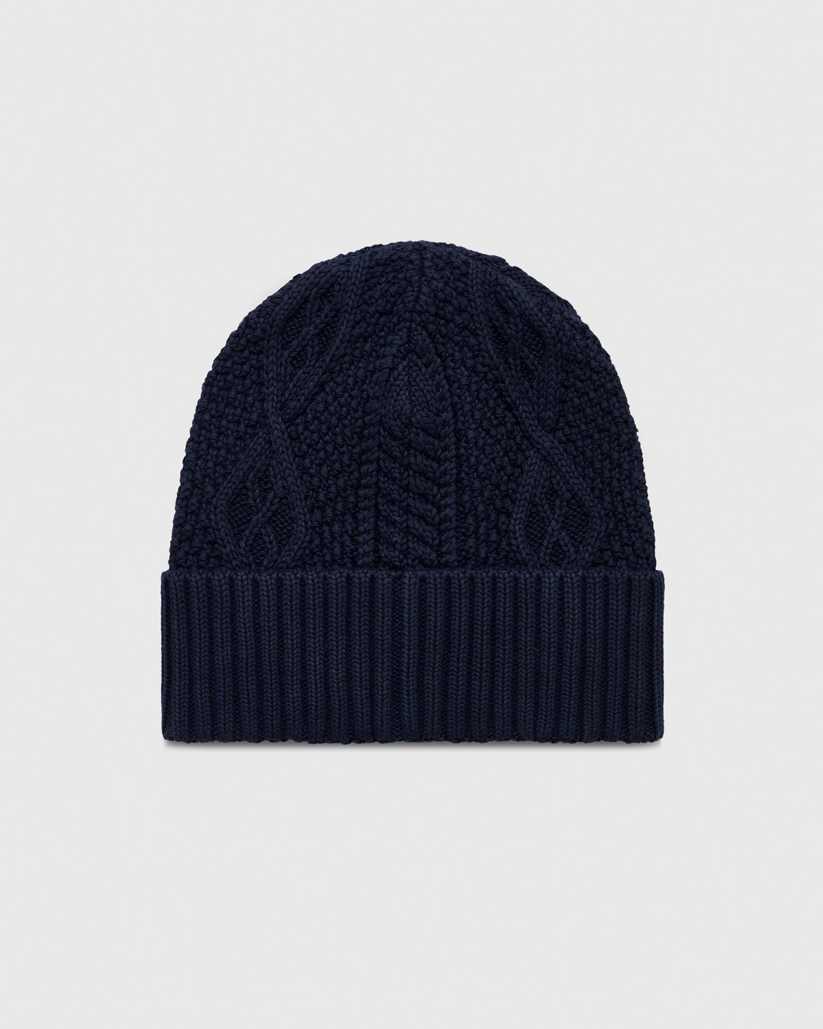 Cable Knit Beanie - Navy