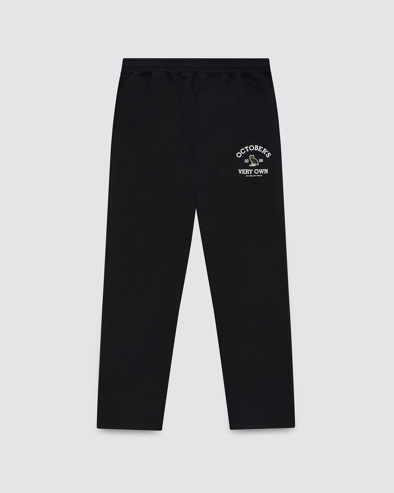 Collegiate Open Hem Sweatpant - Black - October's Very Own