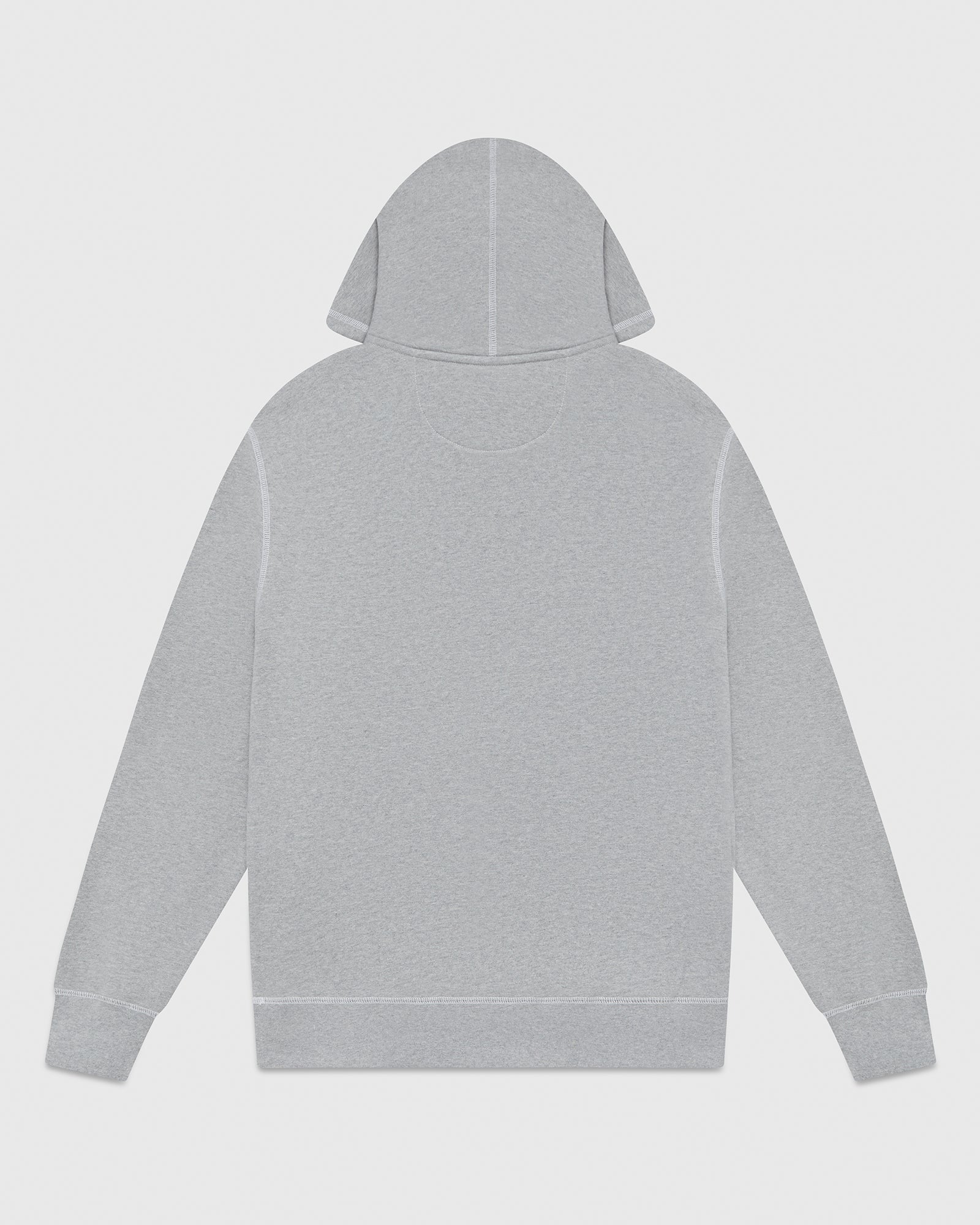 Contrast Stitch Hoodie - Heather Grey