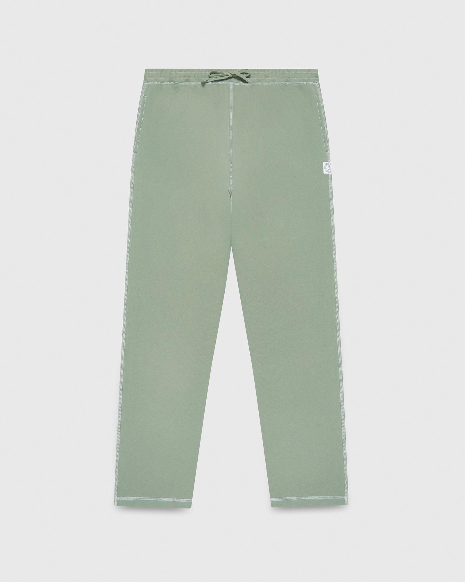 Contrast Stitch Open Hem Sweatpant - Mint