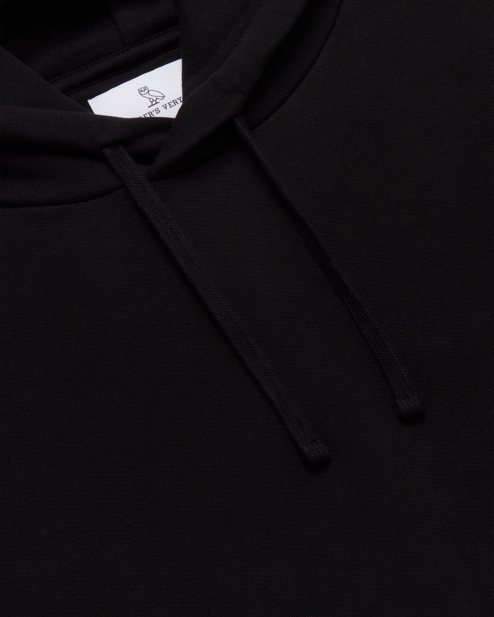 French Terry Hoodie - Black